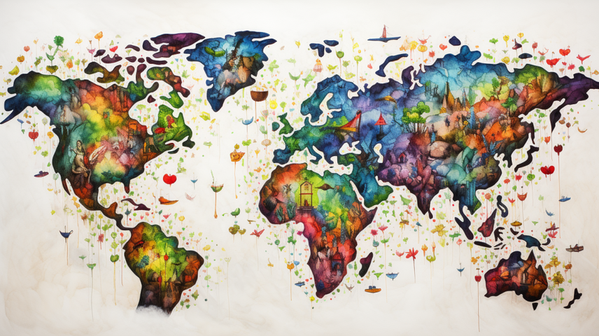 Symbolbild Weltkarte