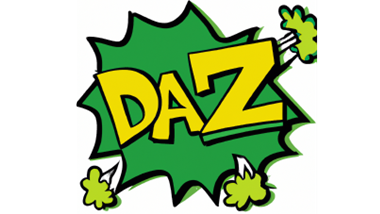Comicdarstellung der Buchstaben "DaZ"