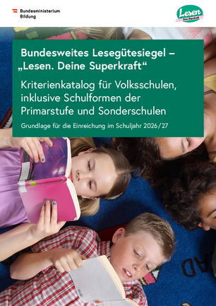 Cover des Kriterienkatalogs (liegende Kinder beim Lesen)