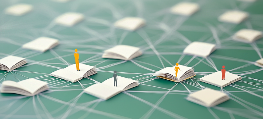 Symbolbild internationaler Lesenetzwerke