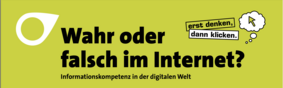 Logo mit Schriftzug "Wahr oder falsch im Internet?"
